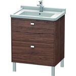 Duravit WT-Unterbau BRIOSO COMPACT Griffe chr 693x670x469mm nussbaum dunkel