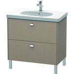 Duravit Waschtischunterbau BRIOSO Griffe chrom 693x820x469mm leinen