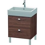 Duravit Waschtischunterbau BRIOSO Griffe chr 570x584x459mm nussbaum dunkel