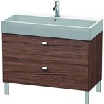 Duravit Waschtischunterbau BRIOSO Griffe chr 570x984x459mm nussbaum dunkel