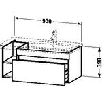 Duravit Waschtischunterbau DURASTYLE 448x930x398mm lichtblau matt/basalt matt