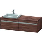 Duravit Waschtischunterbau KETHO 550x1400x426mm WT links nussbaum dunkel