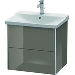 Duravit Waschtischunterbau XSQUARE 565x610x473mm flannel grey hochglanz