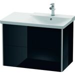 Duravit Waschtischunterbau XSQUARE Be re 565x810x473mm schwarz hochglanz