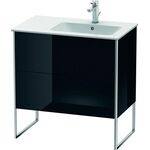 Duravit Waschtischunterbau XSQUARE 832x810x478mm Be re schwarz hochglanz