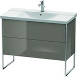 Duravit Waschtischunterbau XSQUARE 805x1010x473mm flannel grey hochglanz