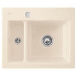 V&B Einbauspüle SUBWAY XM FLAT 585x475mm Exzent. ivory
