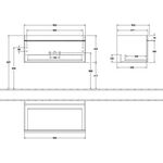 V&B Waschtischunterschrank VENTICELLO 953x420x502mm Griff white White Matt