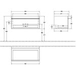 V&B Waschtischunterschrank VENTICELLO 953x420x502mm Griff white White Wood