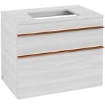 V&B Waschtischunterschrank VENTICELLO 757x606x502mm Griff Copper White Wood