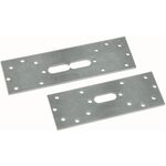 Multitubo Halteplatte aus Stahl verzinkt, doppelt 100mm