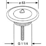 Kludi Universal-Stopfenventil G 1 1/4Zoll chromnickelstahl