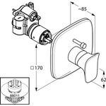 Kludi WF und Brause-Einhandmischer AMBA UP chr