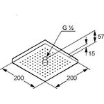 Kludi Kopfbrause A-QA DN 15 200x200mm chr