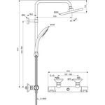 IDS Duschsystem CERATHERM mit CeraTherm T25 Brausethermostat chrom
