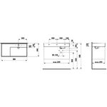 Laufen Waschtisch KARTELL 900x460mm Abl. li o ÜL o Hahnloch grau
