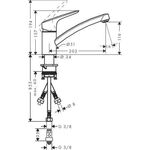 HG Einhebel-Spültischmischer 120 LOGIS DN 15 f offene Warmwasserbereiter chrom