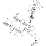 HG Einhebel-Waschtischmischer FOCUS DN 15, Wandmontage chrom