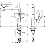 HG Einhebel-Spültischmischer 260 METRIS DN 15, mit Select-Knopf chrom