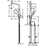 HG Einhebel-Spültischmischer 320 METRIS DN 15, mit sBox, Ausziehauslauf chrom