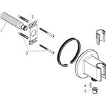 Anschlusswinkel FIXFIT PORTER AXOR rund, mit Rückflussverhinderer chrom