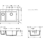 HG Einbauspüle 180/450 S510-F635 steingrau