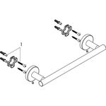 HG Haltegriff LOGIS UNIVERSAL 345mm, Wandmontage chrom