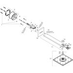 Kopfbrause 300/300 1jet AXOR mit Brausearm, Wandmontage chrom