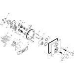 HG Fertigmontageset ECOSTAT SQUARE f UP-Thermostat 2 Verbr mattschwarz