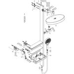 Showerpipe RAINFINITY 360 1jet für Thermostat mit 2 Verbraucher chrom