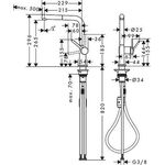 HG Einhebel-Spültischmischer 240 TALIS M Ausziehauslauf chrom