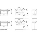 Laufen Waschtisch LAUFEN PRO S 700x465mm m Überlauf ohne Hahnloch weiß
