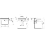 Laufen Waschtisch PRO LIBERTY 600x550mm barrierefr o HL m ÜL weiß