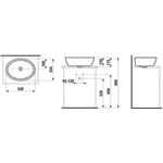 Laufen Waschtisch-Schale LAUFEN PRO B 520x390mm m Überlauf ohne Hahnloch weiß