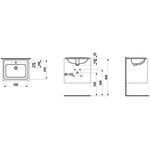 Laufen Einbauwaschtisch LAUFEN PRO A 560x440mm m ÜL 1 HL-Ausf. weiß