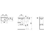 Laufen Handwaschbecken LAUFEN PRO S 480x280mm asym re m ÜL o Hahnloch weiß