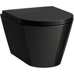 Laufen Wand-WC COMPACT KARTELL spülrandlos, Tiefspüler schwarz