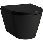 Laufen Wand-WC COMPACT KARTELL spülrandlos, Tiefspüler schwarz matt
