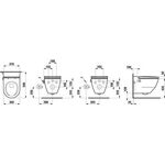 Laufen Wand-Dusch-WC CLEANET NAVIA tief 4,5/3 l spülrandl 370x580mm we LCC