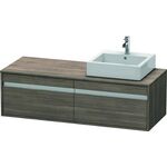 Duravit Waschtischunterbau KETHO 550x1400x426mm Becken rechts pine terra