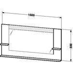 Duravit Spiegel VERO 142x1600x800mm Be fla grey seidenmatt