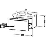 Duravit Waschtischunterbau X-LARGE 468x800x448mm graphit matt