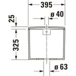 Duravit Spülkasten ME by Starck 390x180mm, Anschluss unten links weiß
