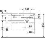 Duravit Möbelwaschtisch P3 Comforts Be re m ÜL HLB 850x500mm 3 HL weiß
