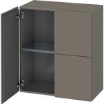 Duravit Halbhochschrank L-CUBE 700x363x800mm flannel grey seidenmatt