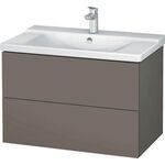 Duravit Waschtischunterbau L-CUBE 820x481x555mm flannel grey seidenmatt