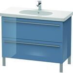 Duravit Waschtischunterbau X-LARGE 1000x470x668mm stone blue hochglanz