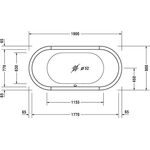 Duravit Oval-Whirlwanne STARCK 225 l 1900x900 we 2 RS Jet-System