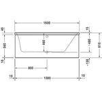 Duravit Rechteck-Whirlwanne P3 Comforts 133 l 160x70 we 1 RS rechts Jet-System