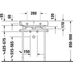 Duravit Waschtisch HAPPY D.2 m ÜL HLB 600x505mm 1 Hahnloch weiß